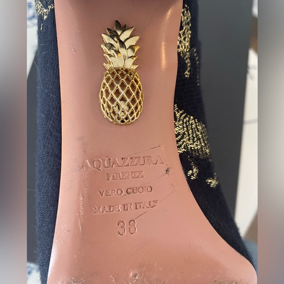 Aquazzura ankle boots leather and fabric - Picture 4 of 15